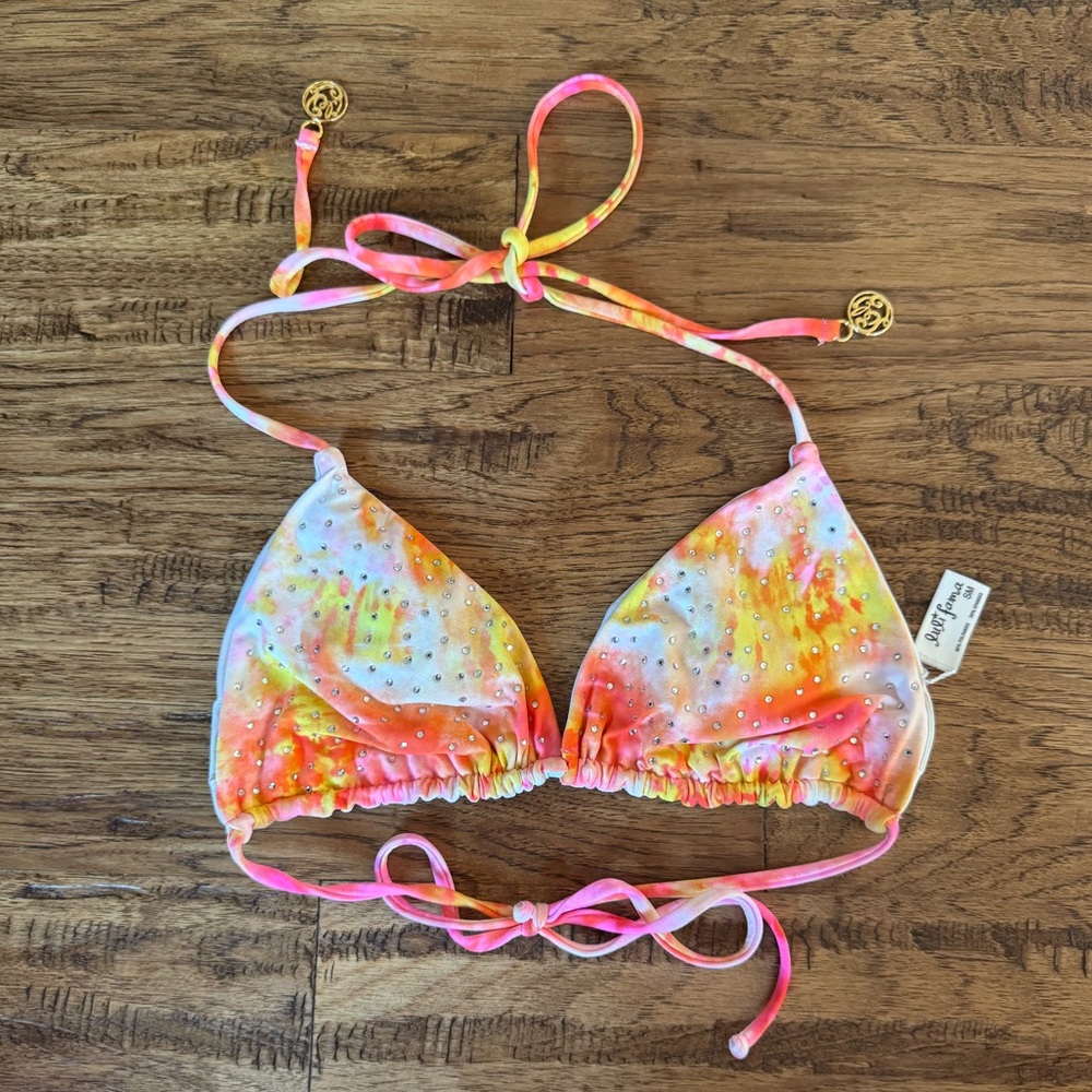luli fama triangle bikini top